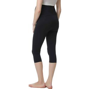 Womens Glow & Grow(R) Back Support Maternity Solid Leggings - Black alternate view