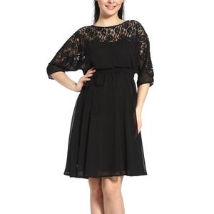 Womens Glow & Grow(R) Lace Trim Maternity Fit & Flare Dress