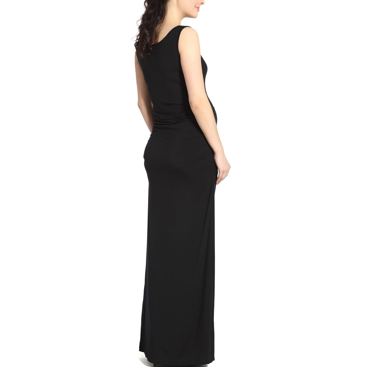 Womens Glow & Grow(R) Sleeveless Solid Maternity Maxi Dress