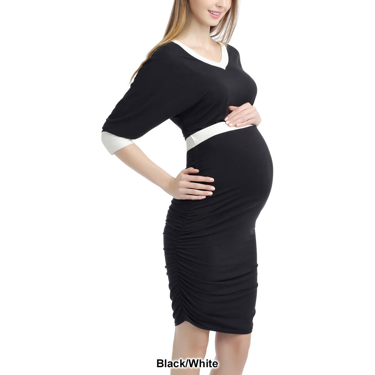 Womens Glow & Grow(R) Batwing Maternity Midi Dress