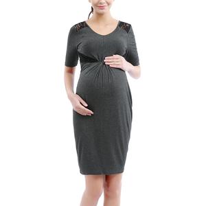 Womens Glow & Grow(R) Lacey Knot Front Maternity Dress