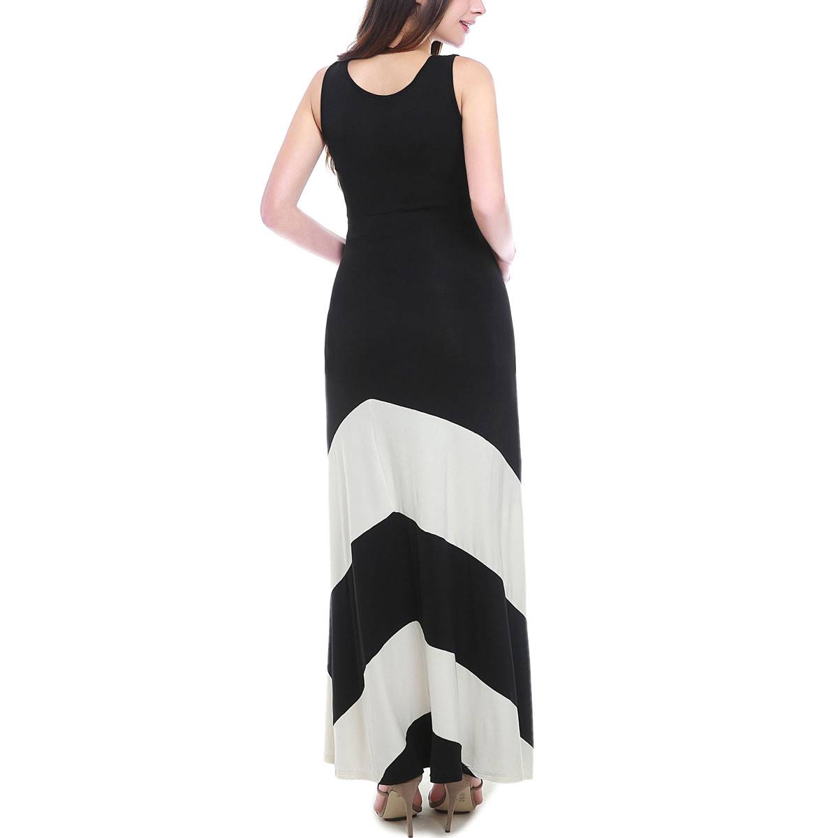 Womens Pokkori By Kimi & Kai Maternity Color Block Maxi Dress