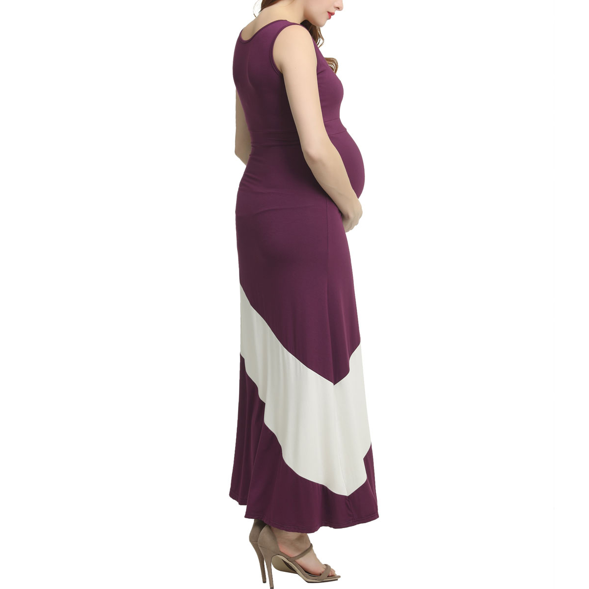 Womens Glow & Grow(R) Color Block Maternity Maxi Dress