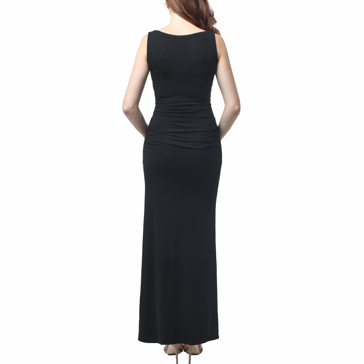 Womens Glow & Grow(R) Button Accent Maternity Maxi Dress