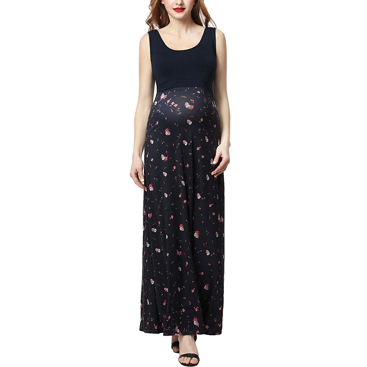 Plus Size Glow & Grow(R) Sleeveless Maternity Maxi Dress