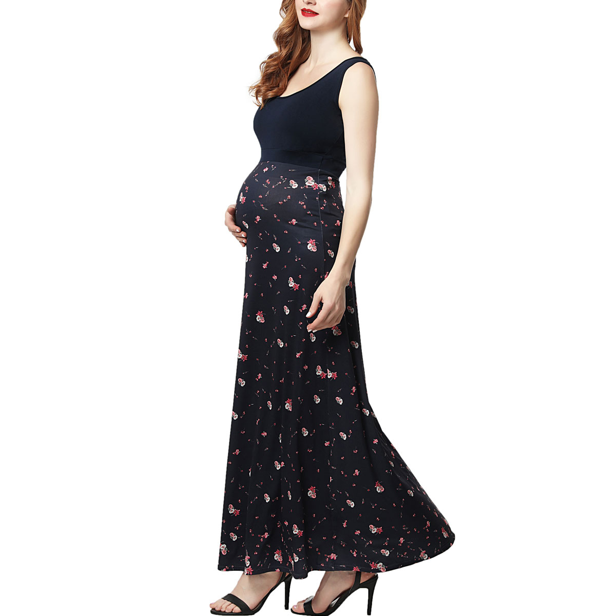 Plus Size Glow & Grow(R) Sleeveless Maternity Maxi Dress