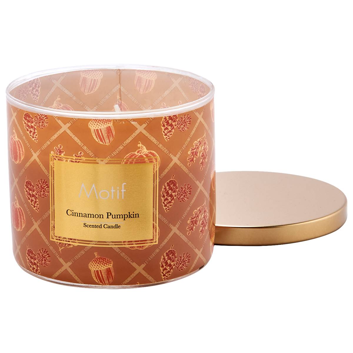 Motifs 14oz. 3-Wick Wrapped Maple Pumpkin Donut Tumbler Candle