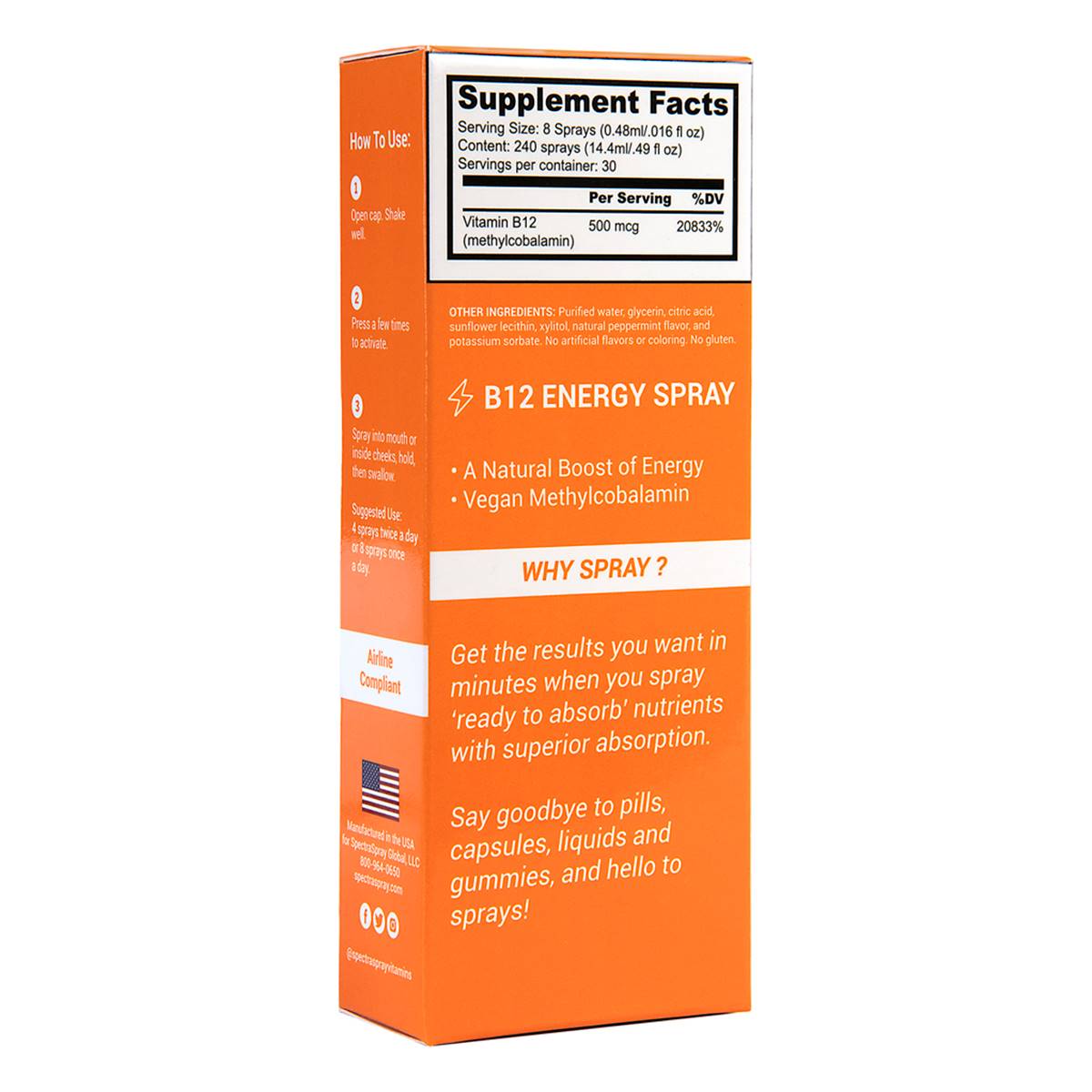 SpectraSpray(R) B12 Energy Oral Spray Vitamin