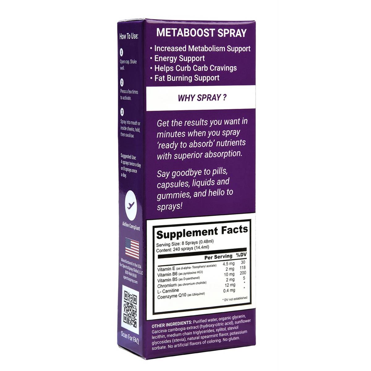 SpectraSpray(R) MetaBoost Oral Spray Supplement