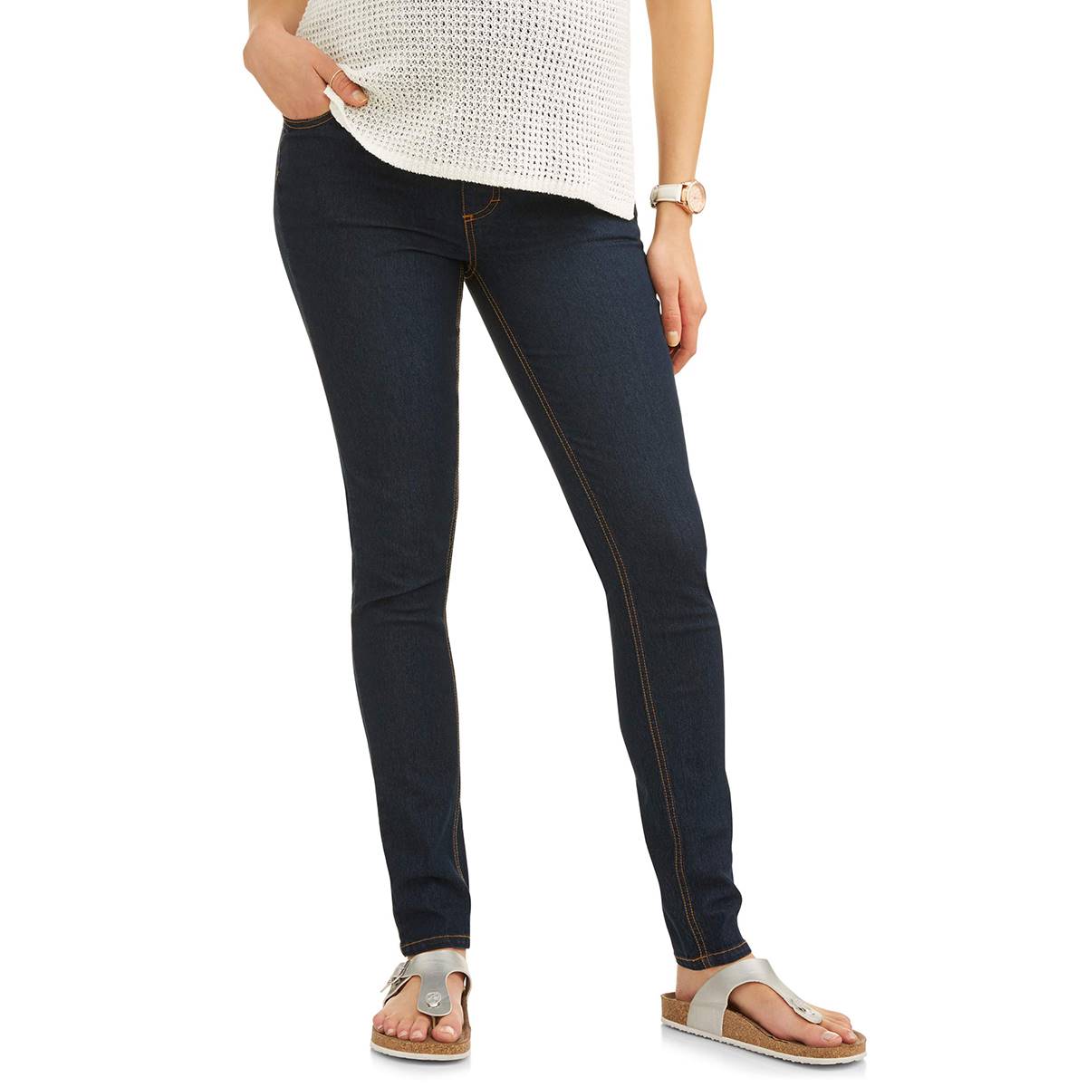 Womens Times Two Denim Over Belly Skinny Maternity Jeans