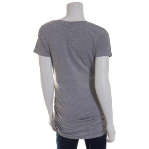 Womens Times Two Short Sleeve Side Ruched V-Neck Maternity Top alternate view