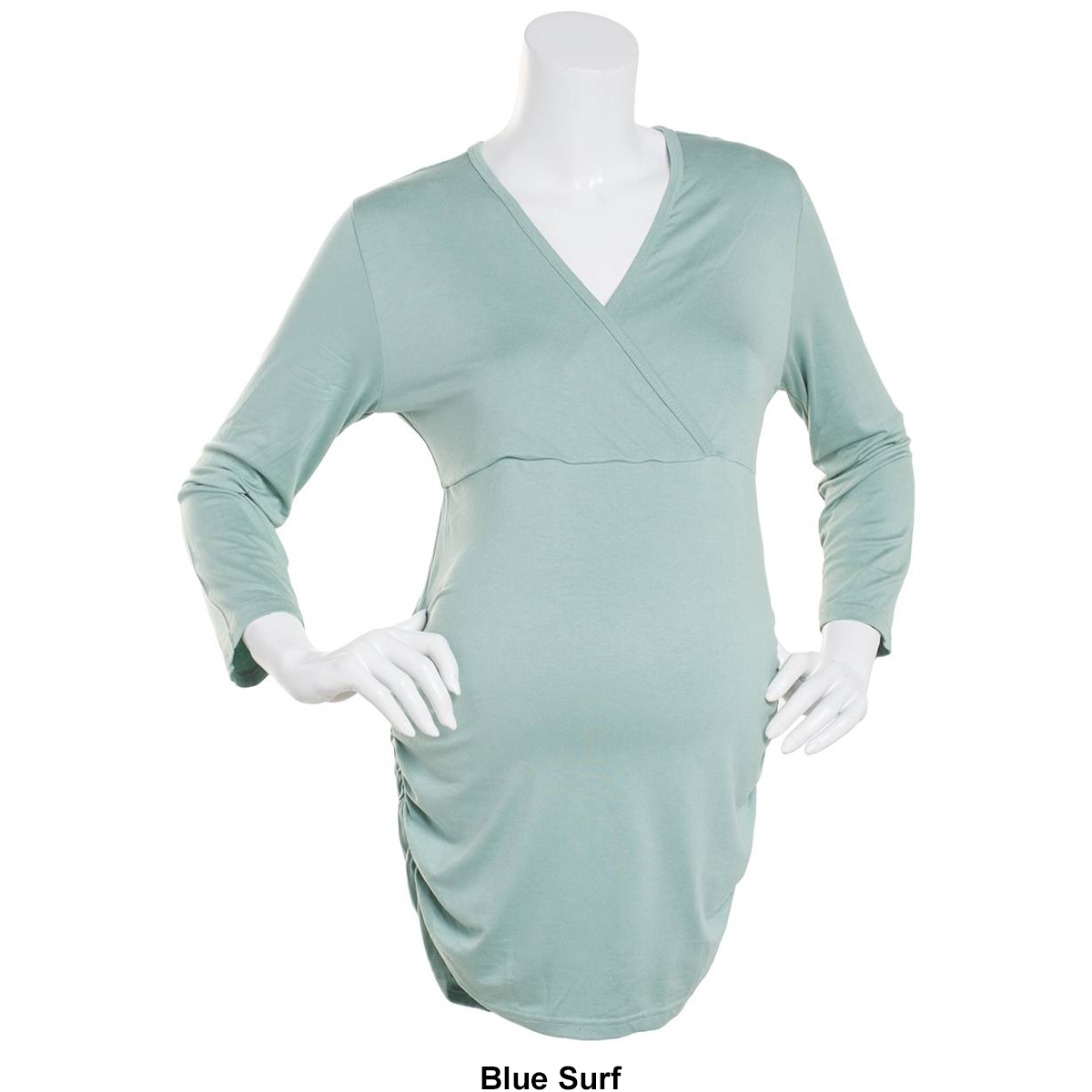 Womens Times Two Bracelet Sleeve V-Neck Maternity Nursing Top