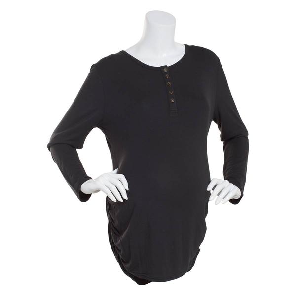 Womens Times Two Long Sleeve Cinch Side Maternity Top