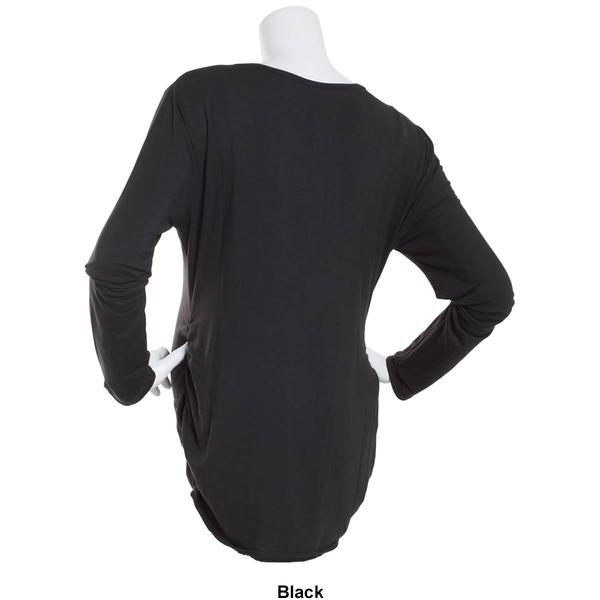 Womens Times Two Long Sleeve Cinch Side Maternity Top alternate view