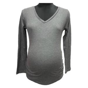 Womens Times Two Side Ruched Waffle Knit Maternity Tee alternate view