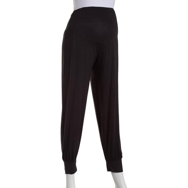 Womens Time Two Elastic Belly Band Flare Lounge Maternity Pants