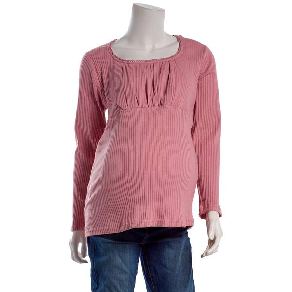 Womens Times Two Umbrella Neck Gathered Bust Maternity Tee alternate view