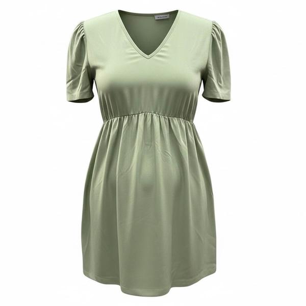 Womens Maternity Times Two Short Sleeve V-Neck Peplum Blouse