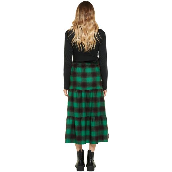 Womens Times Two Maternity Tiered Plaid Skirt alternate view