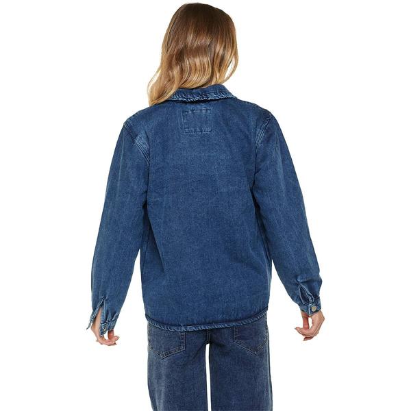 Womens Times Two Maternity Tie Front Lined Denim Jacket alternate view