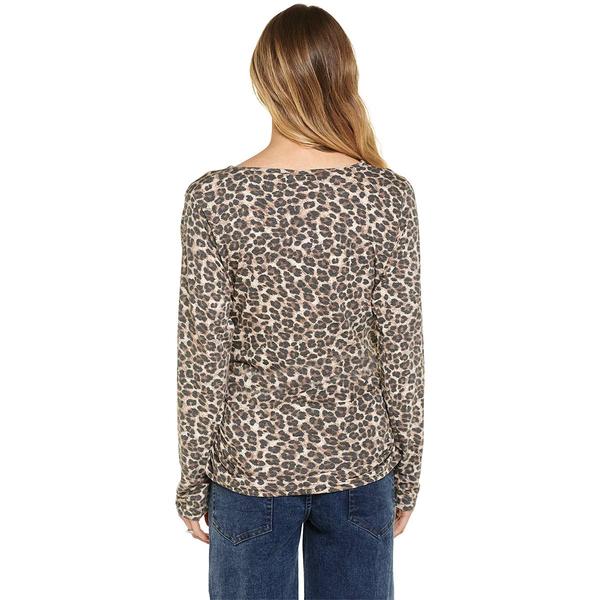 Womens Times Two Maternity Long Sleeve Leopard Side Hacci Tee alternate view