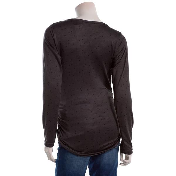 Womens Times Two Maternity Star Long Sleeve Slide Hacci Tee alternate view
