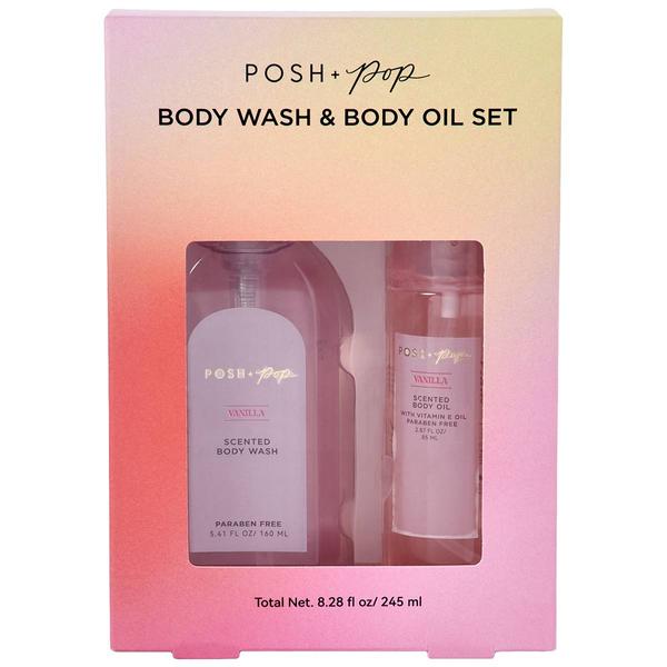 Posh + Pop Body Wash Body Oil Duo Set