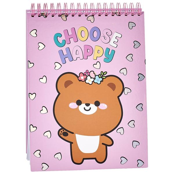 Girls Votum Cute Critter Spiral Sketchbook w/ Gel Pens & Stickers alternate view