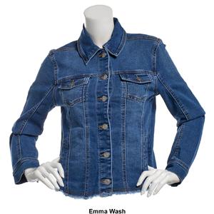 Womens Baccini Fray Hem Trucker Jacket alternate view