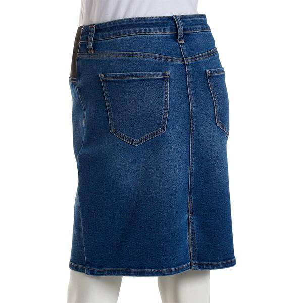 Womens Harper Grey Under The Belly Stretch Denim Maternity Skirt alternate view