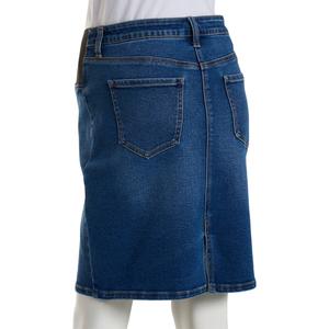 Womens Harper Grey Under The Belly Stretch Denim Maternity Skirt alternate view