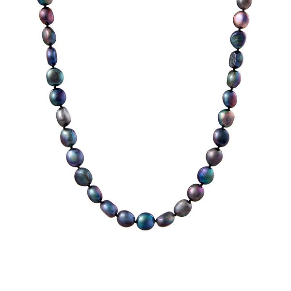 Splendid Pearls 14kt. White Gold Silver Baroque Pearl Necklace alternate view