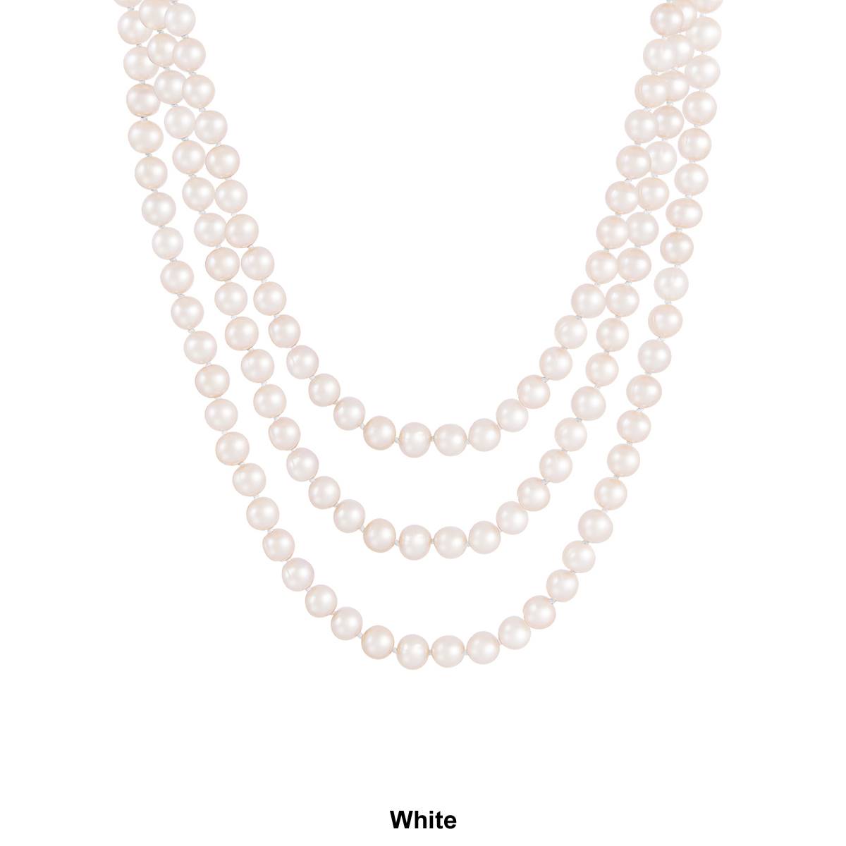 Splendid Pearls Endless 80 Freshwater Pearl Necklace
