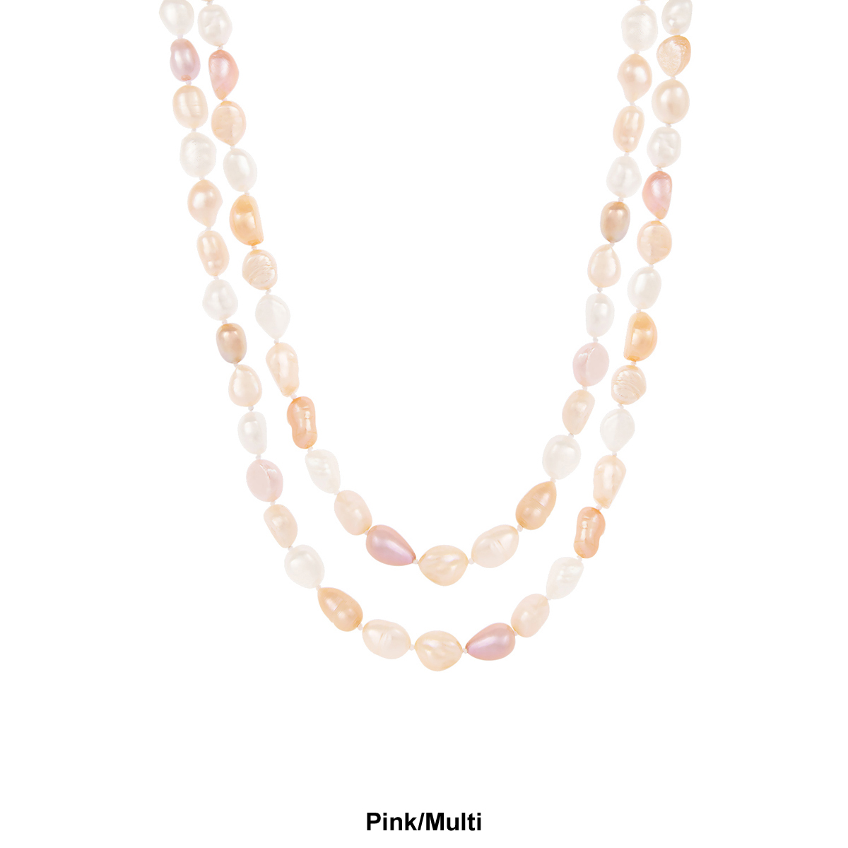 Splendid Pearls Endless 64 Baroque Freshwater Pearl Necklace
