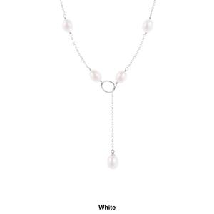 Splendid Pearls Sterling Silver Lariat Pearl Necklace alternate view