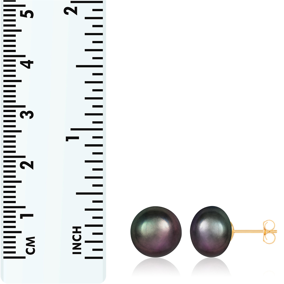Splendid Pearls 14kt. Gold 10mm Freshwater Pearl Stud Earrings