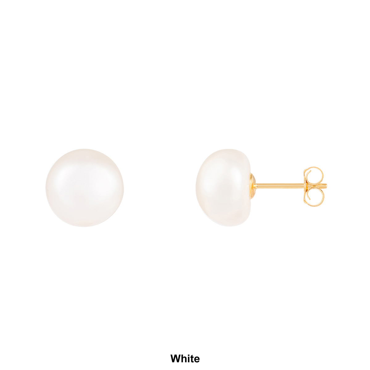 Splendid Pearls 14kt. Gold 9mm Freshwater Pearl Stud Earrings