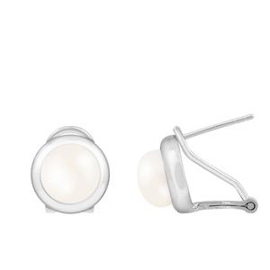 Splendid Pearls Sterling Silver Freshwater Pearl Stud Earrings