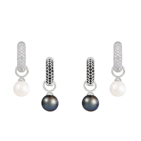 Splendid Pearls Interchangeable Pearl Huggies Earrings alternate view