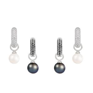 Splendid Pearls Interchangeable Pearl Huggies Earrings alternate view