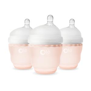 Olababy 3pk. 4oz. Bottle with Slow Flow Nipple - Coral