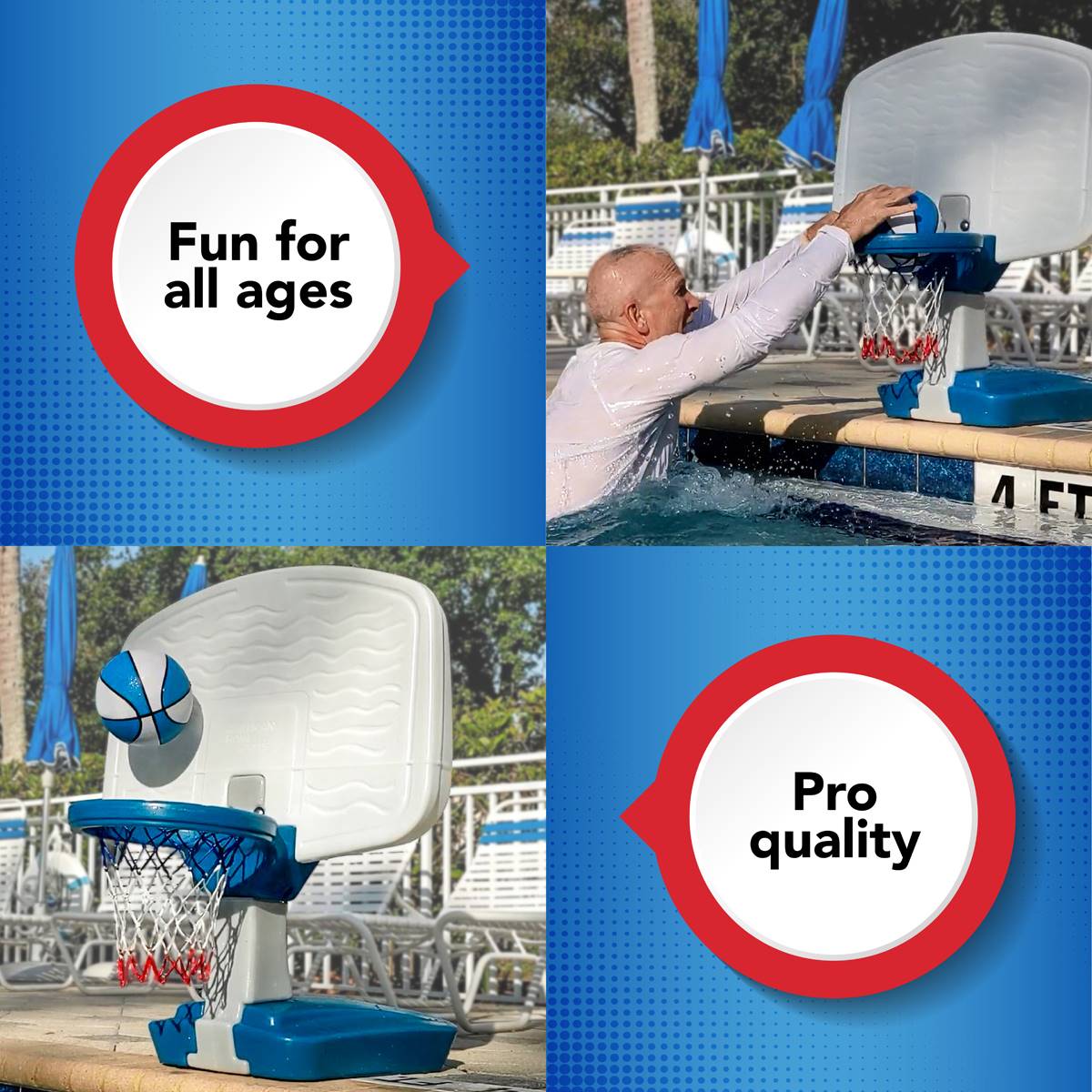 Simplay3 Pooltime Basketball Hoop