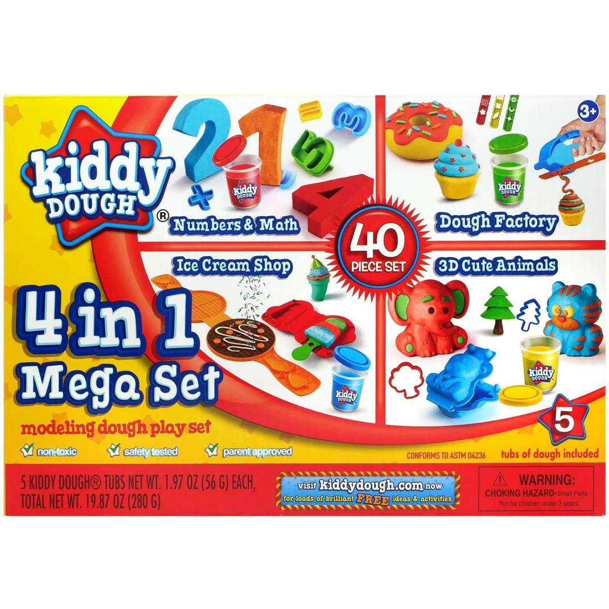 Kiddy Dough(R) 4 In 1 Mega Dough Set