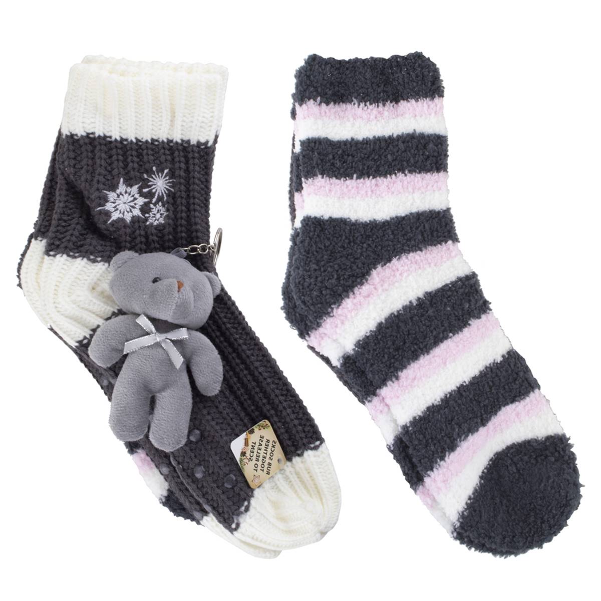 Aromasoles 2pk. Vanilla & Shea Butter Snowflakes Infused Socks