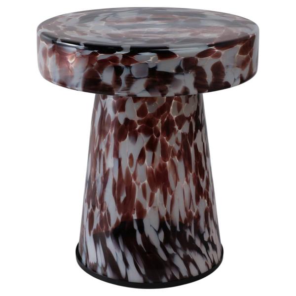 Sagebrook Home 19in. Platar Dapple Art Glass Accent Table