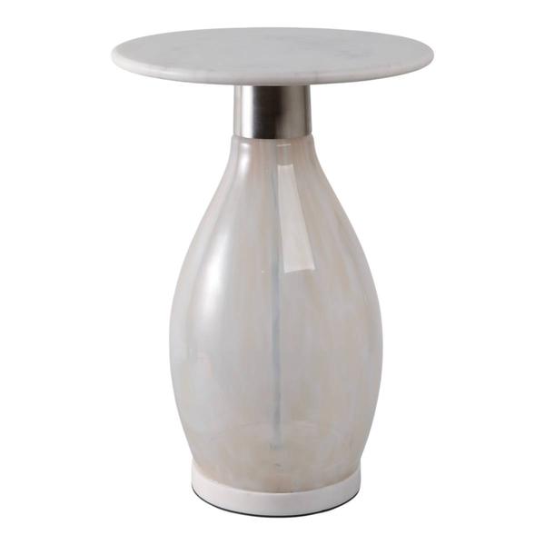 Sagebrook Home Estero Tall Art Table Marble Top Accent Table