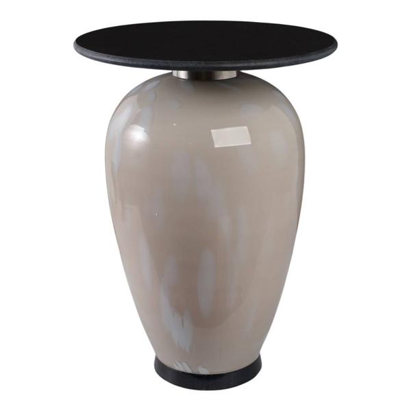 Sagebrook Home Bahia Tall Art Marble Top Accent Table