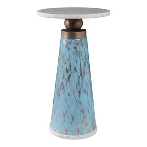 Sagebrook Home Olivos Art Marble Top Accent Table