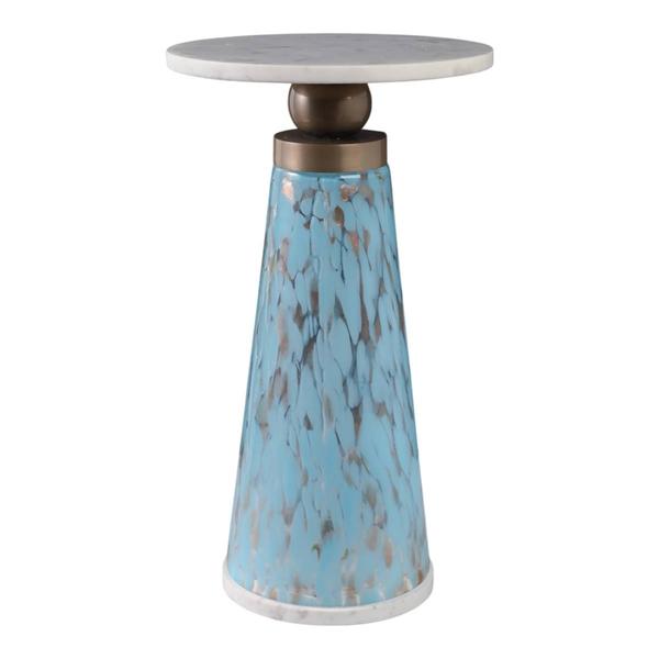 Sagebrook Home Olivos Art Marble Top Accent Table