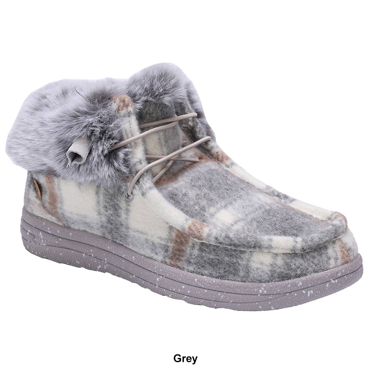 Womens LAMO Sheepskin Cassidy Plaid Ankle Boots